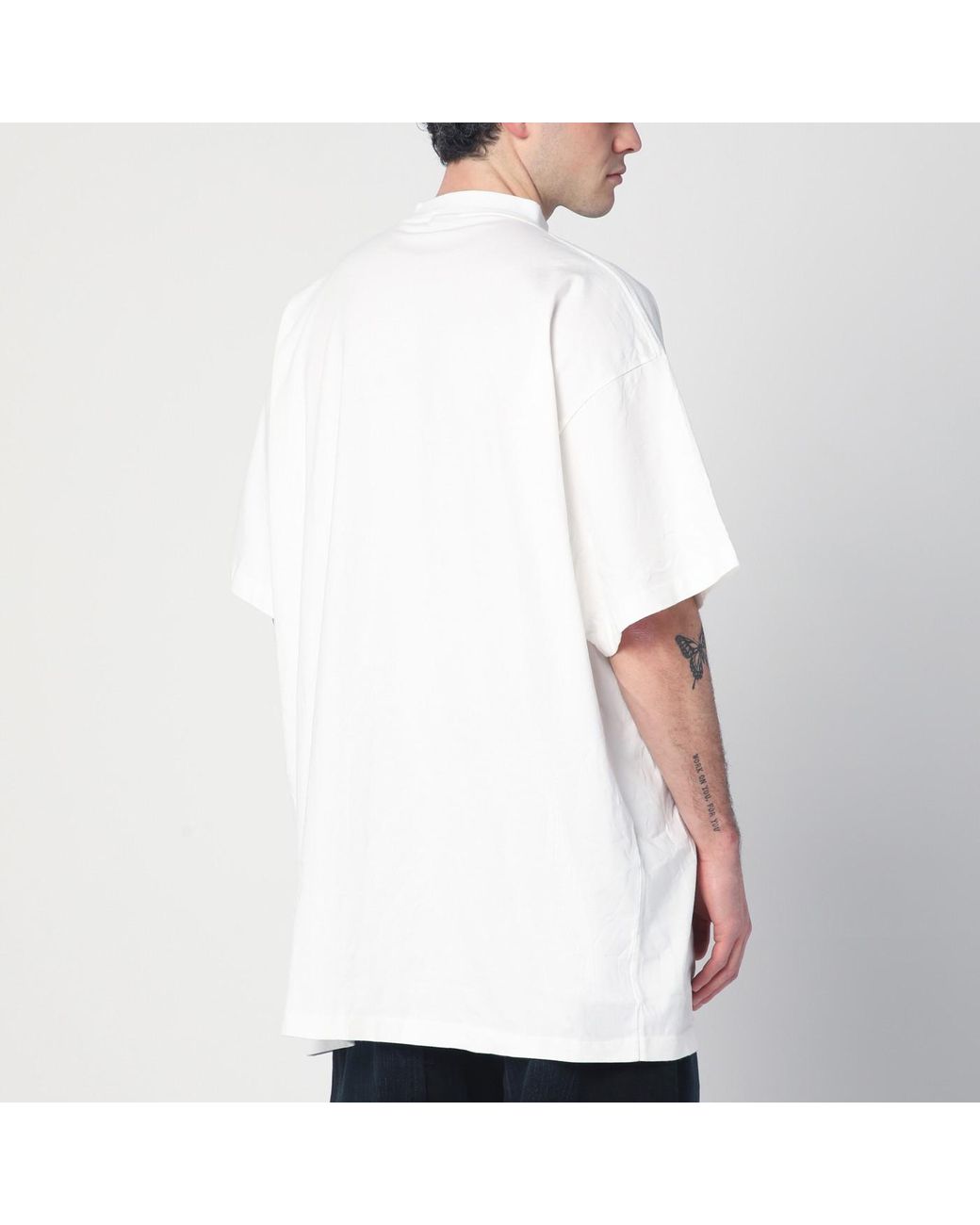 【関税込み】Balenciaga オフホワイト 'Champs Elysees' Tシャツ 787349TRVN1_Q_BALEN-9016.