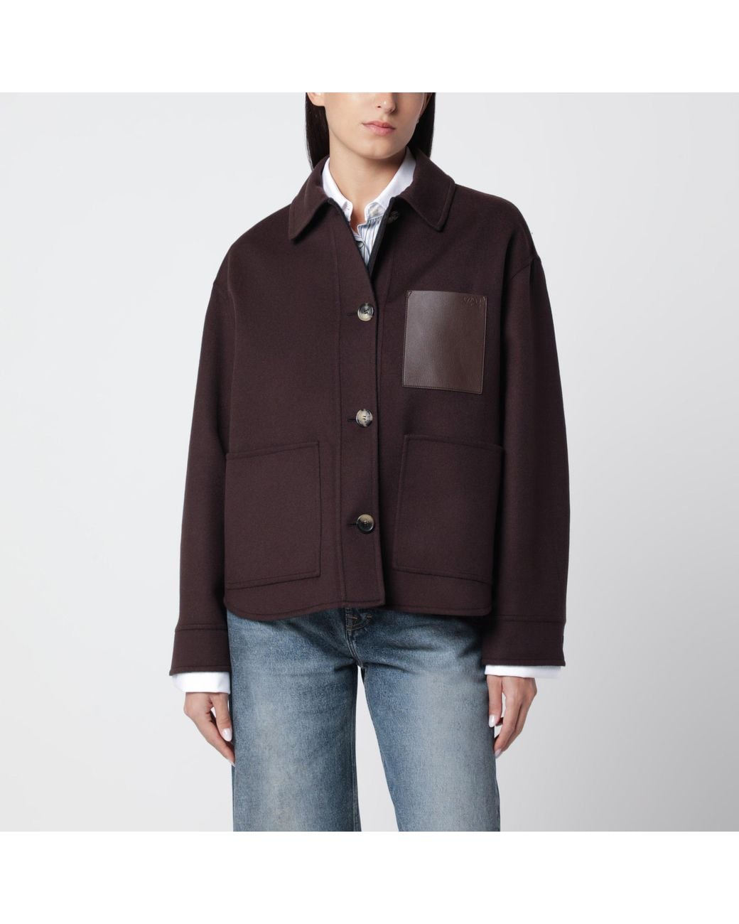 Loewe Black Wool And Cashmere Workwear Jacket