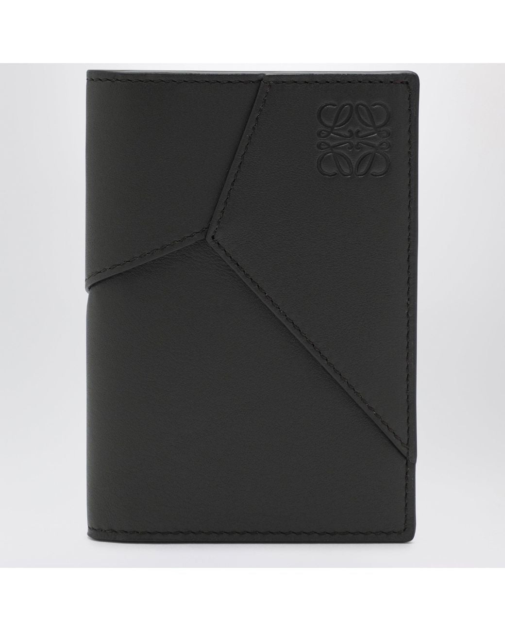 Loewe Black Puzzle Edge Bi-Fold Card Holder for men