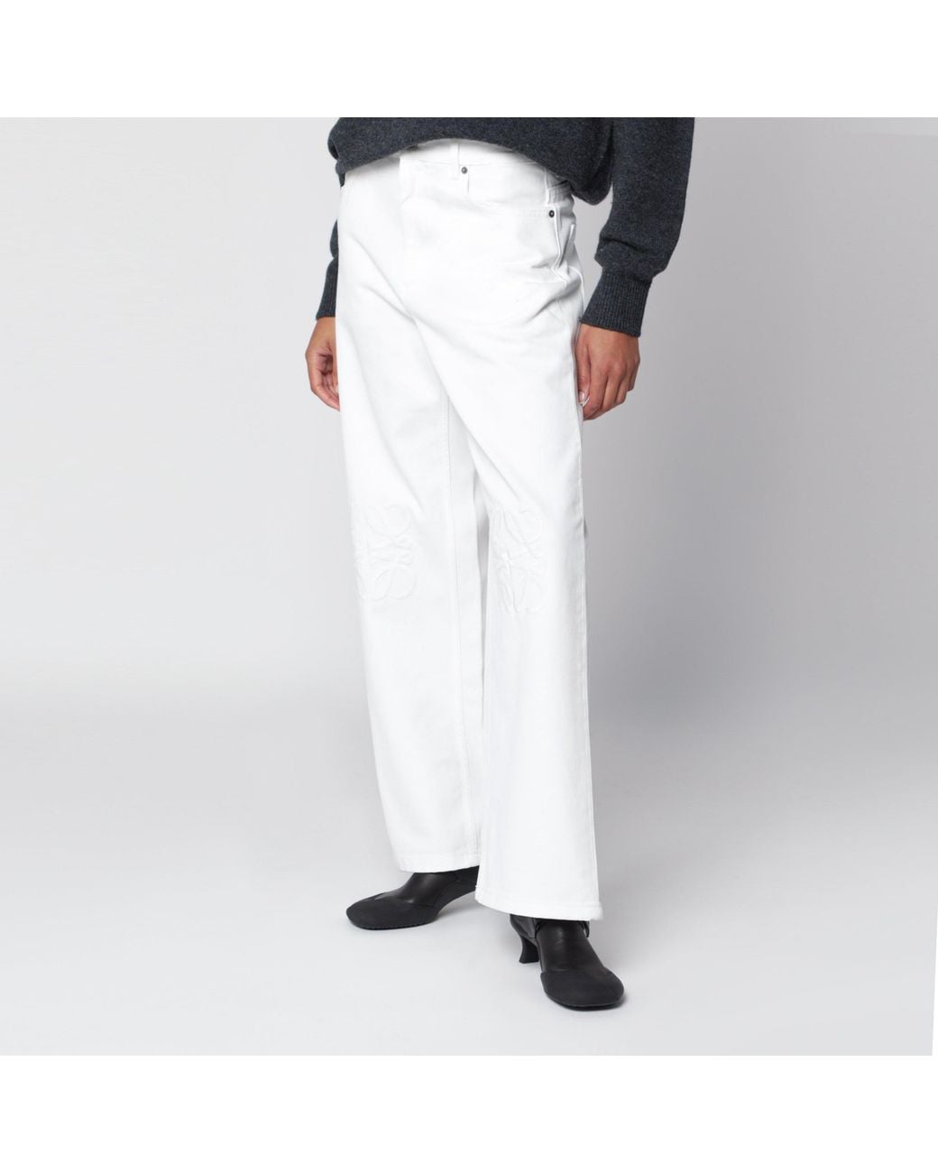 Loewe White Baggy Jeans