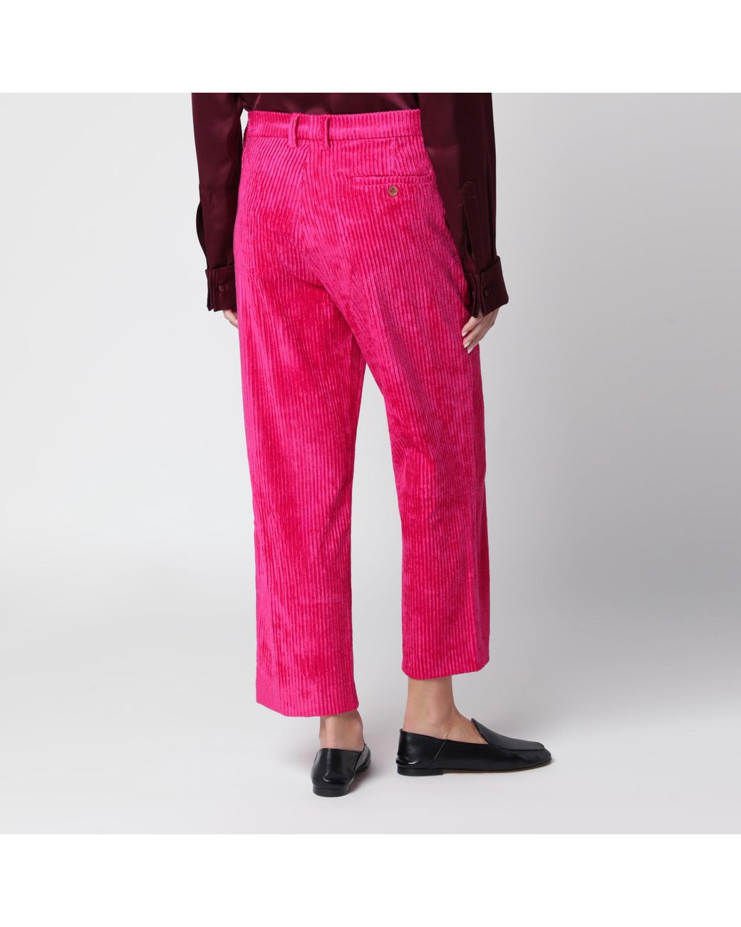 Sanderlak Pink Cadillac Corduroy Cropped Pants
