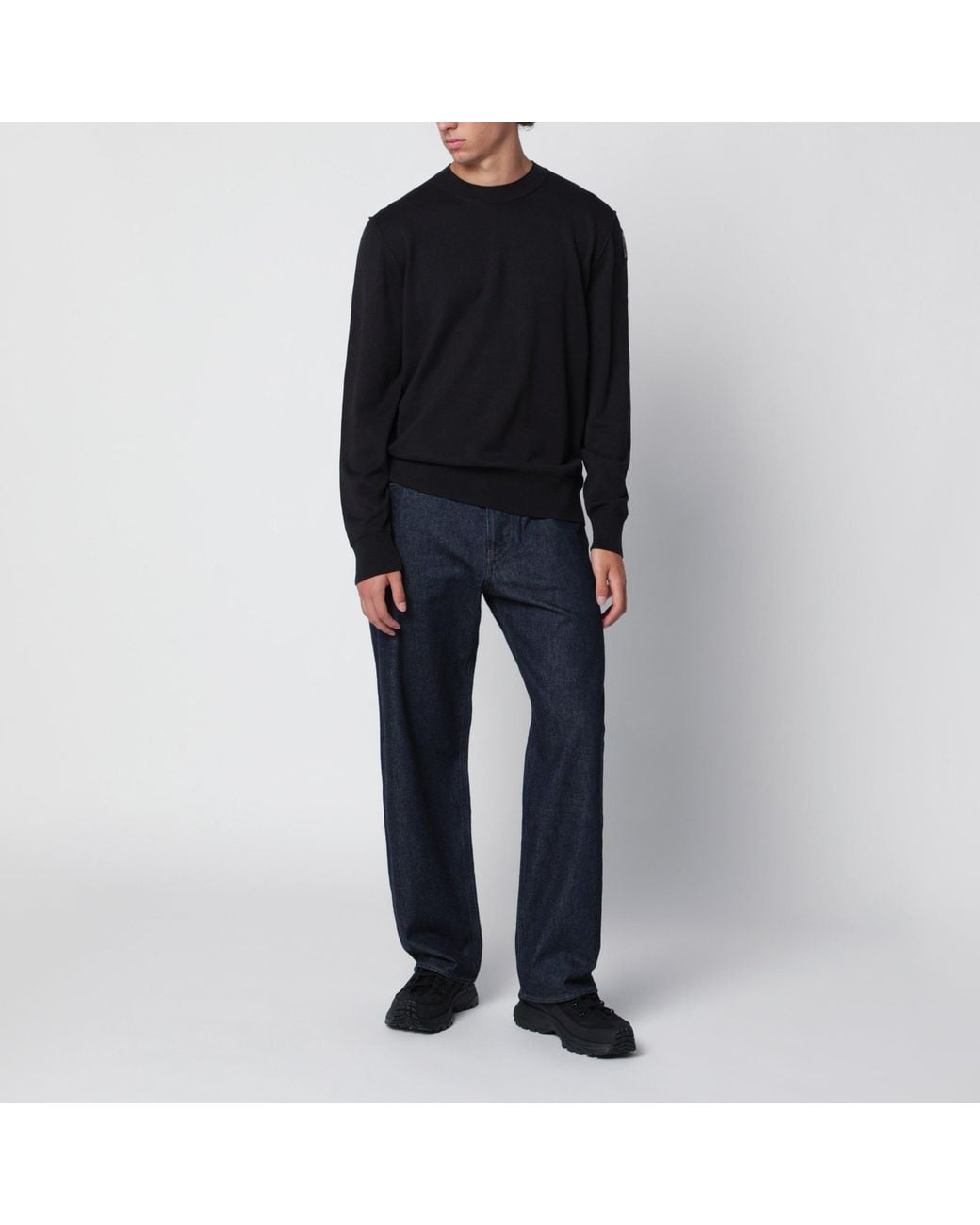Parajumpers Black Basic Braw Cottonblend Sweater for men