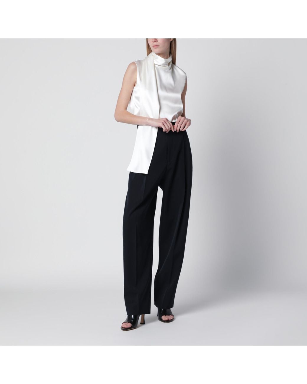 Bottega Veneta Blue Midnight Wool Trousers