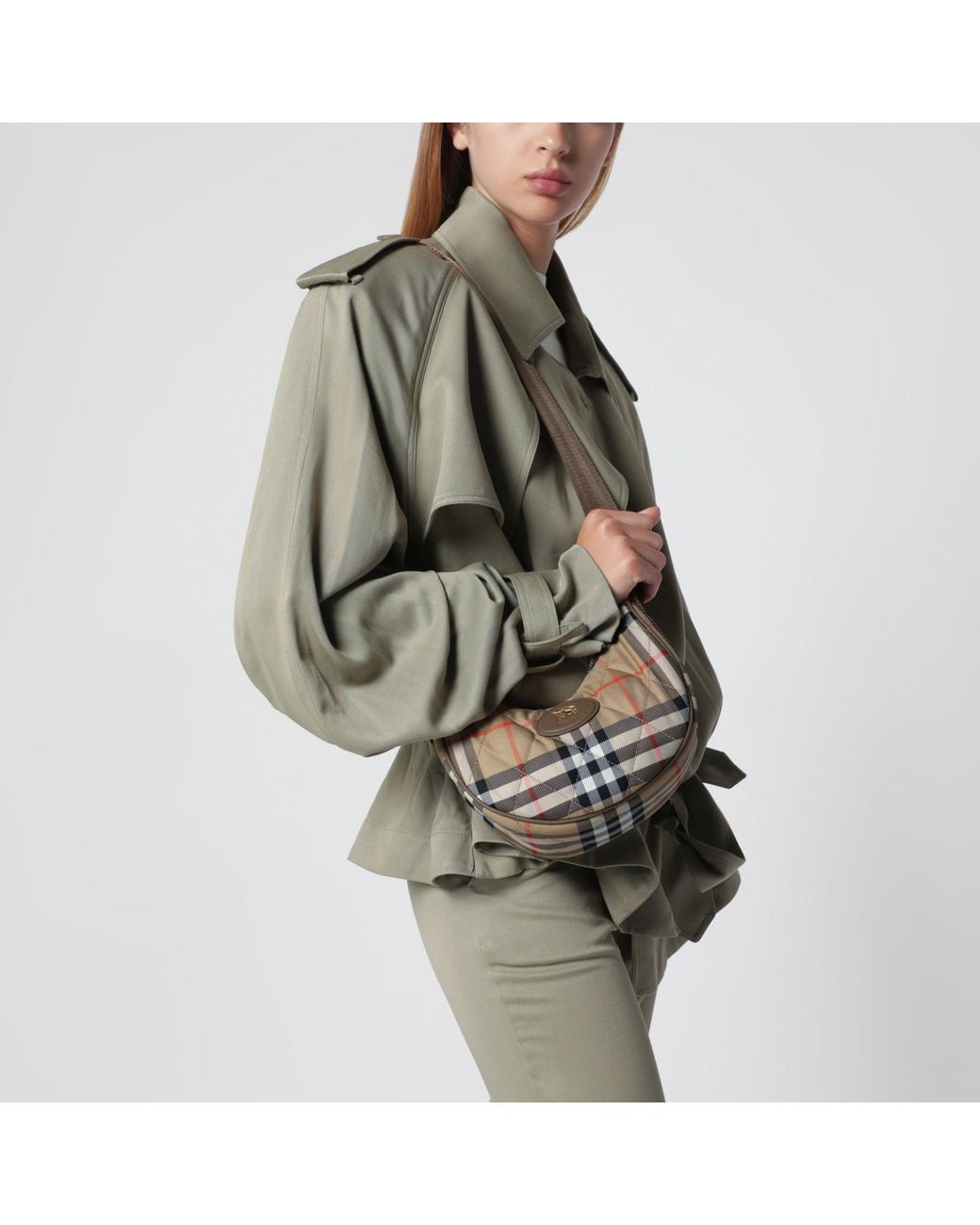 Borsa A Tracolla Horseshoe di Burberry in Gray