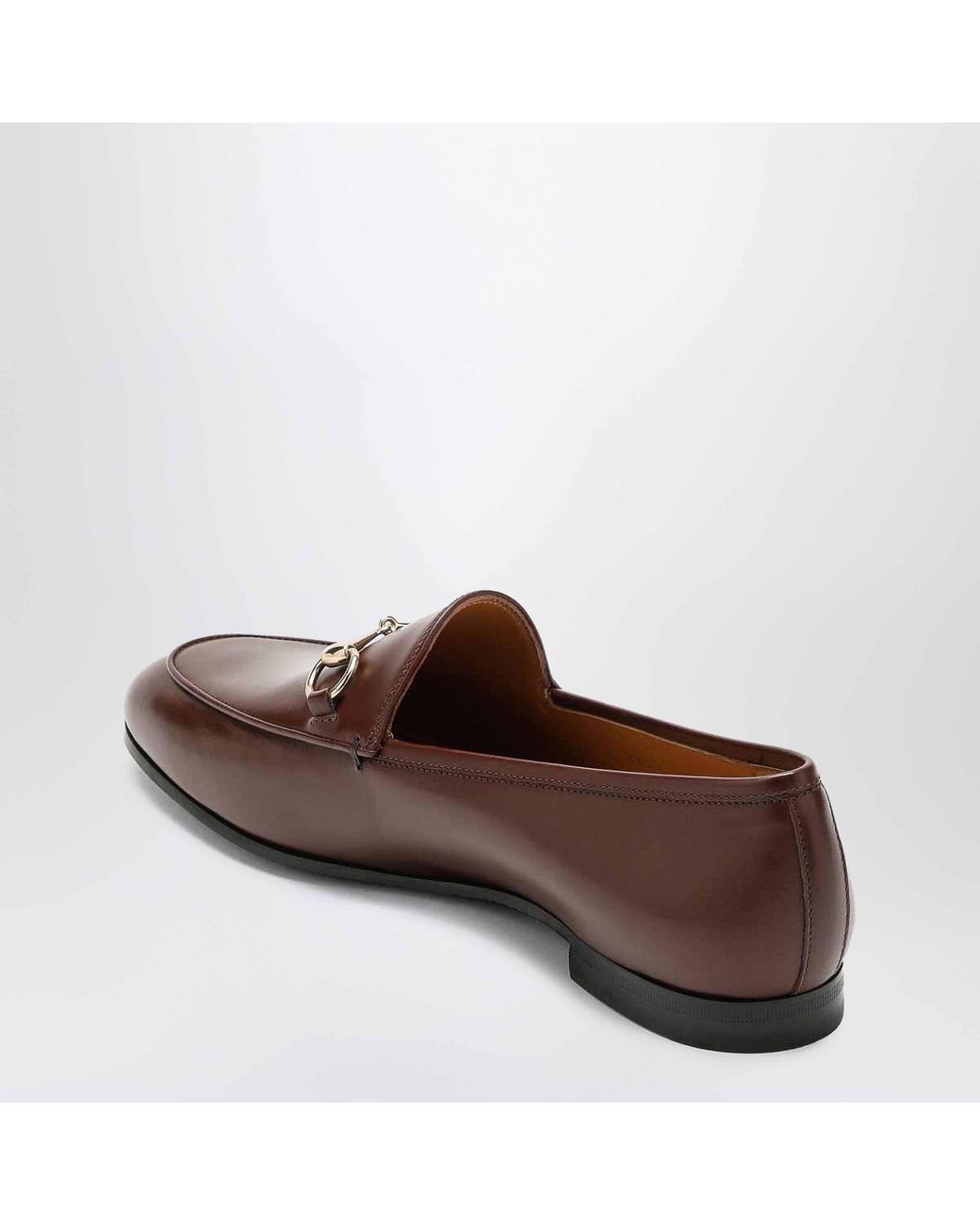 Gucci Brown Jordaan Loafer In Leather