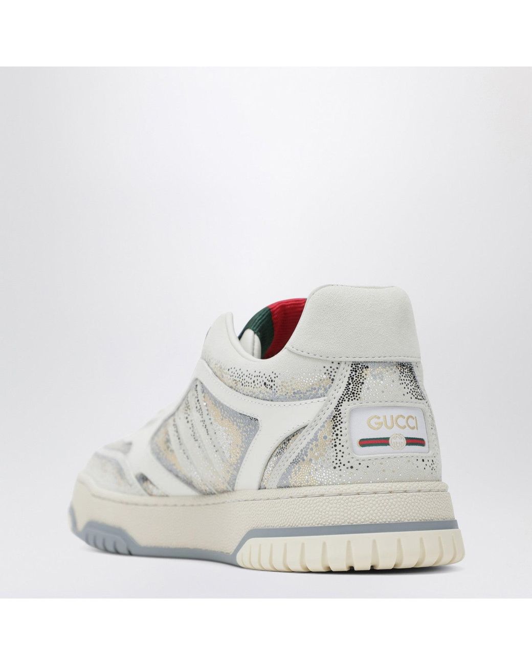Gucci White Re-Web Glitter/ Gradient Sneakers
