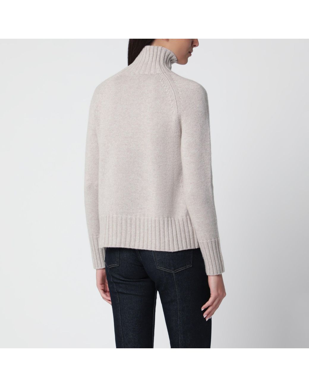 Max Mara Gray Turtleneck Sweater
