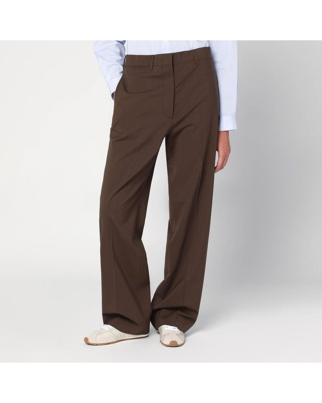Miu Miu Brown Wool Trousers