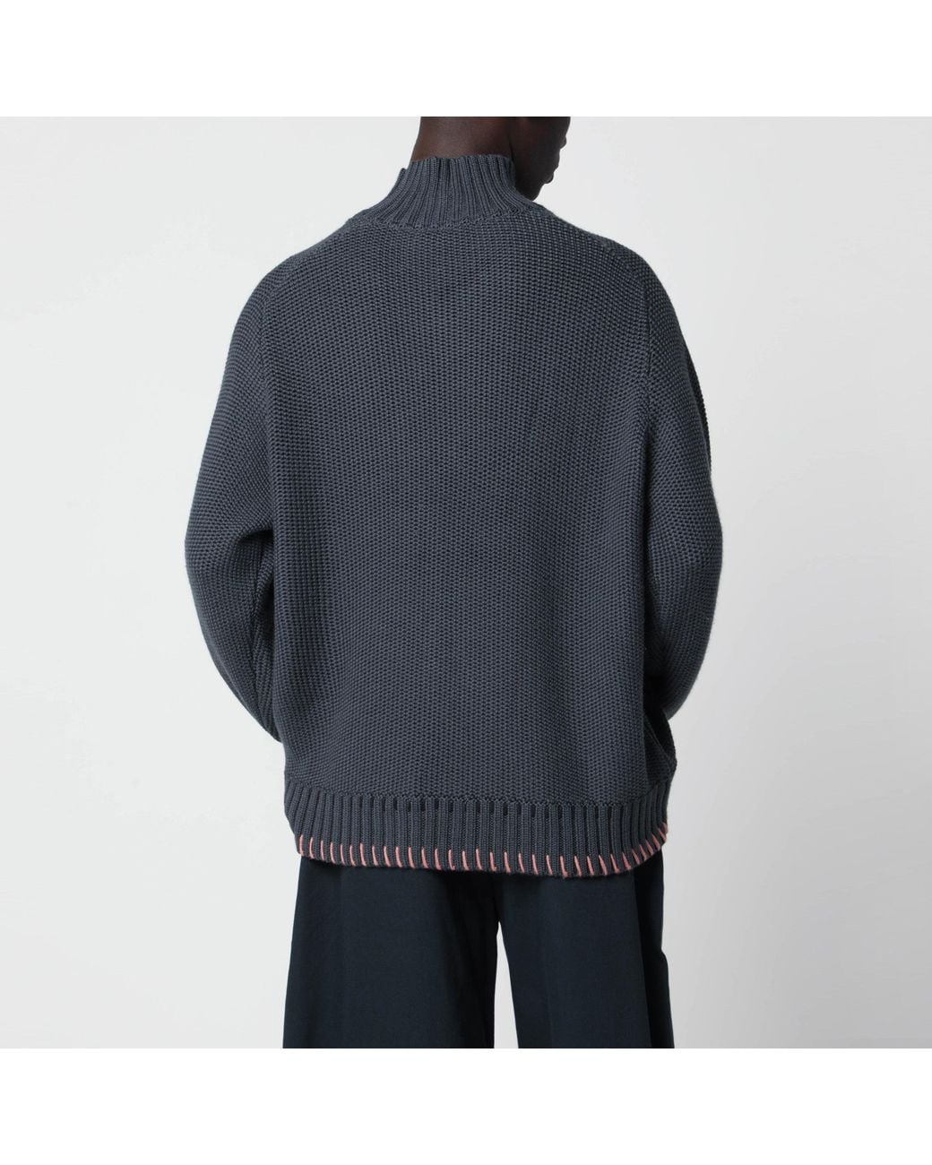 YMC Blue Wool Sweater for men