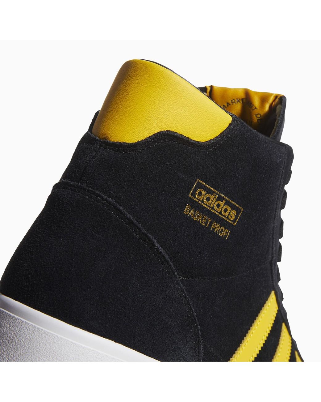 adidas Originals /yellow Basket Profi Sneakers in Black for Men | Lyst
