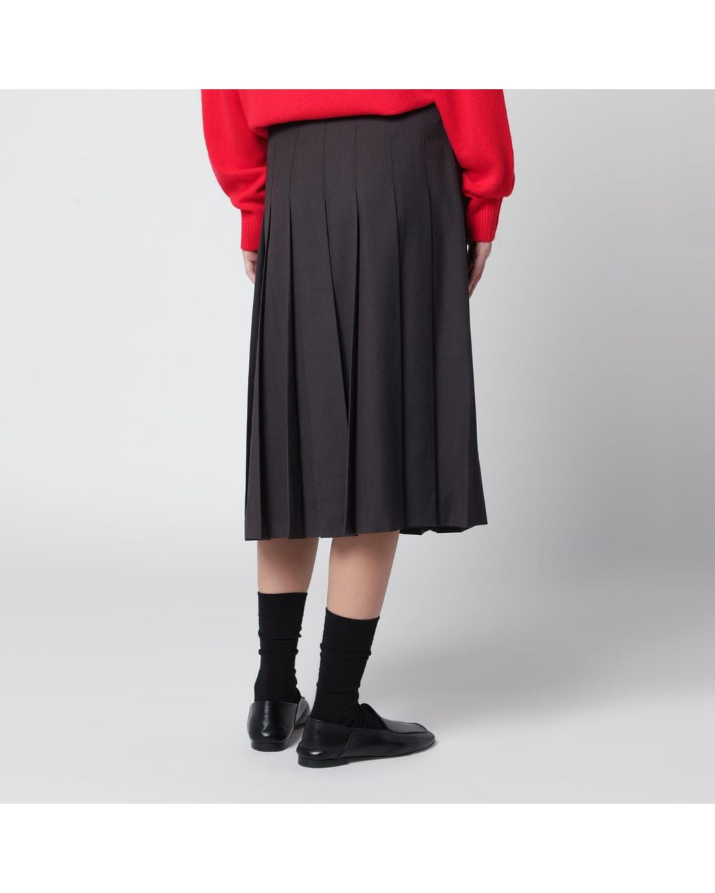 DUNST Gray Charcoal Pleated Skirt