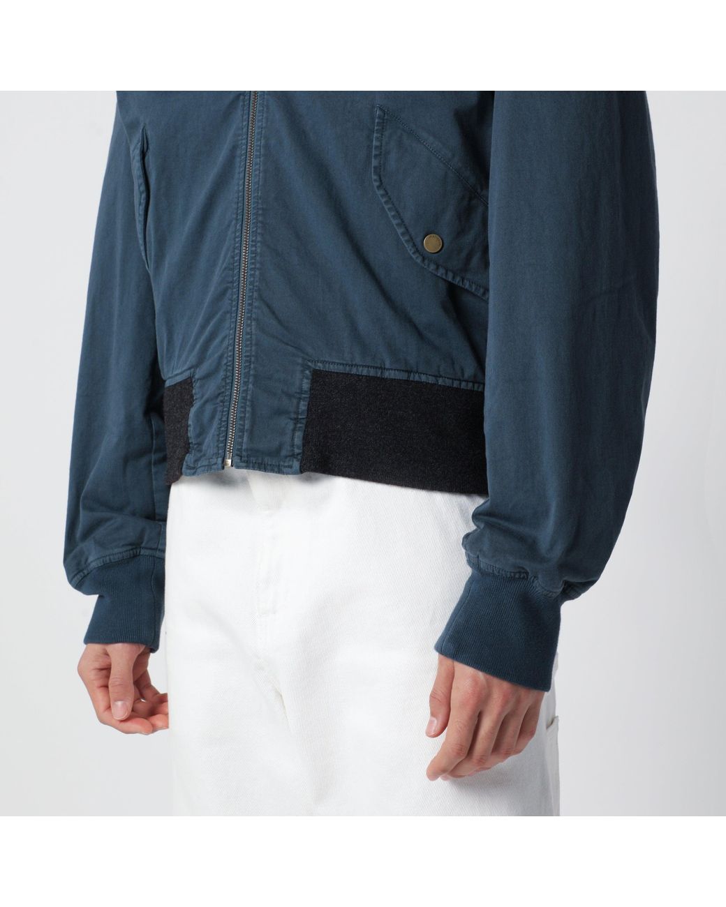 J.W. Anderson Blue Cotton Jacket With Vintage Finish for men