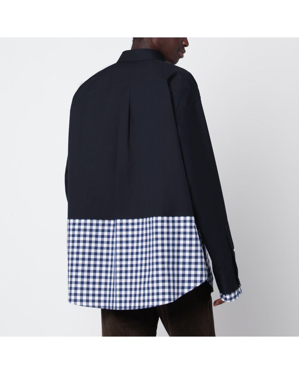 Loewe Blue Double-Layer Cotton Shirt for men