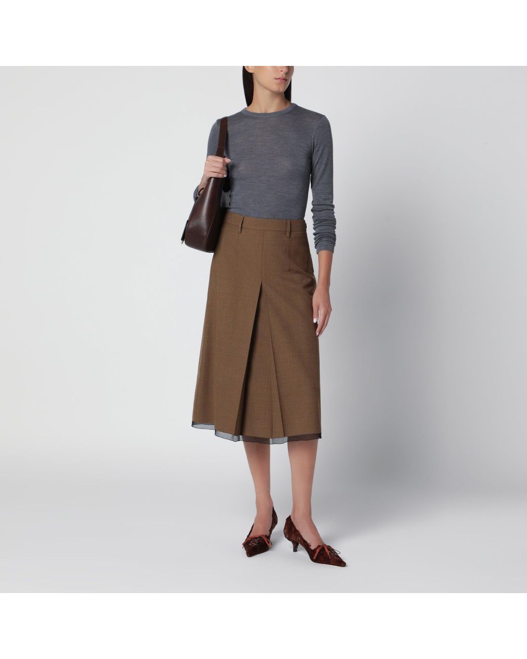 Rohe Gray Fine-Knit Wool Sweater