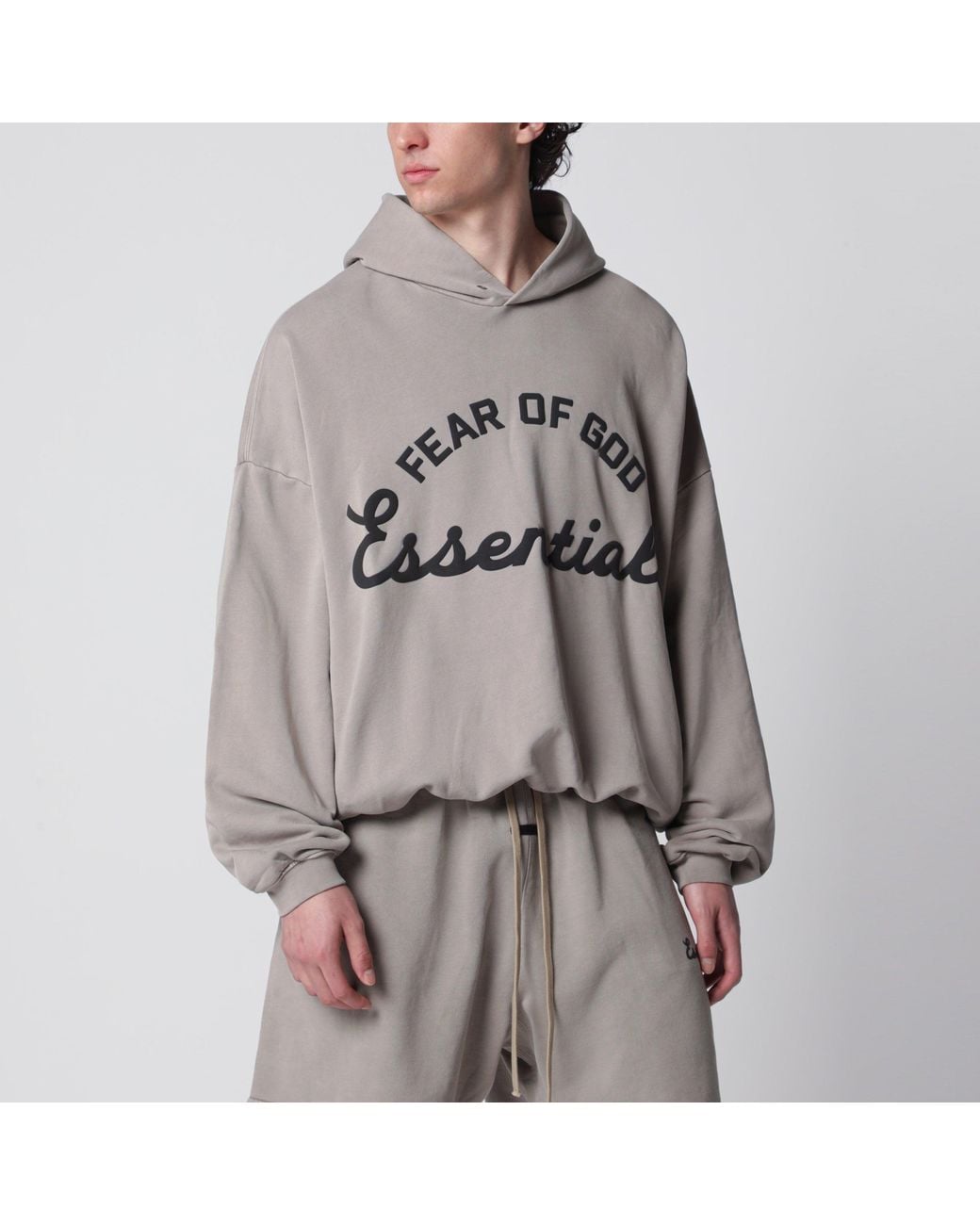 Fear Of God Gray Training 90S Faded Seal Cotton Fleece Sweatshirt for men