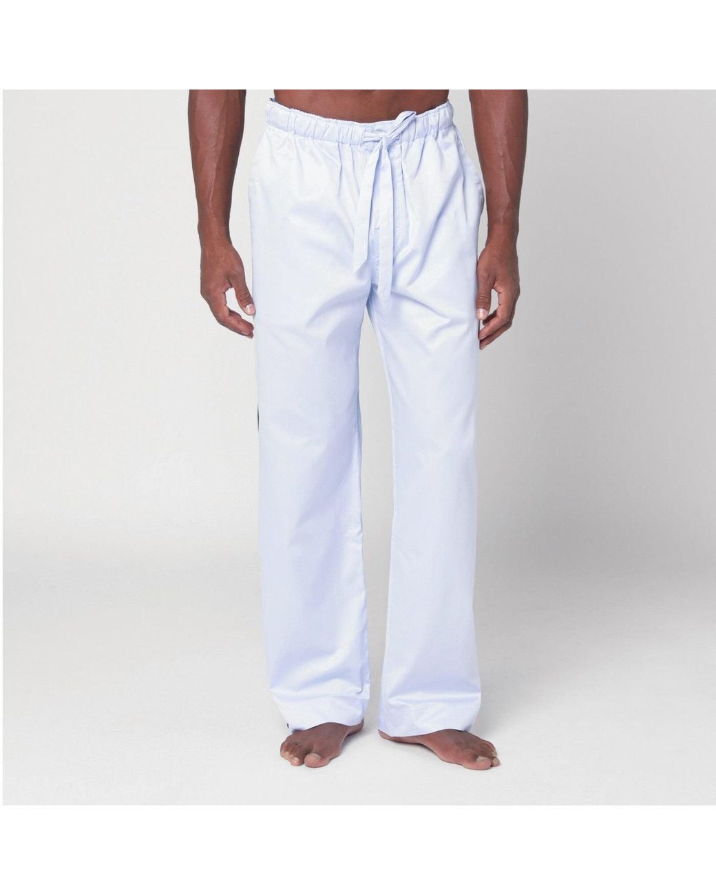 Tekla White Light Pyjama Trousers for men
