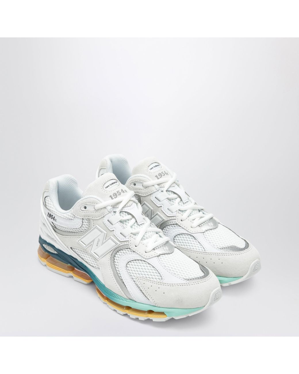 New Balance White And Mint 1954R Sneakers for men