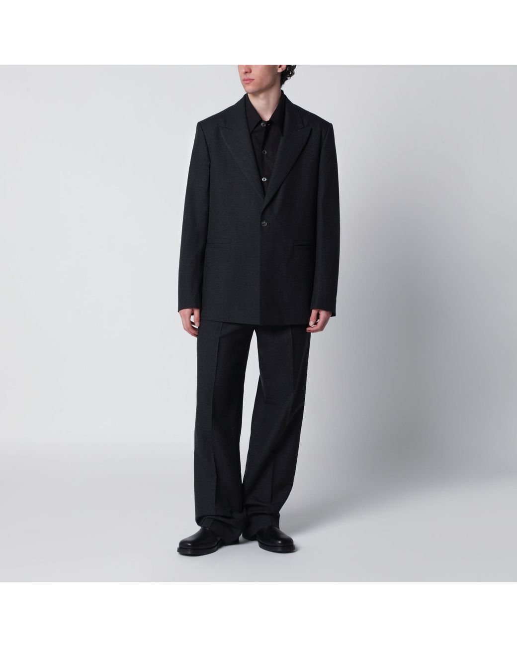 NAMACHEKO Black Single-Breasted Jacket Pattern for men