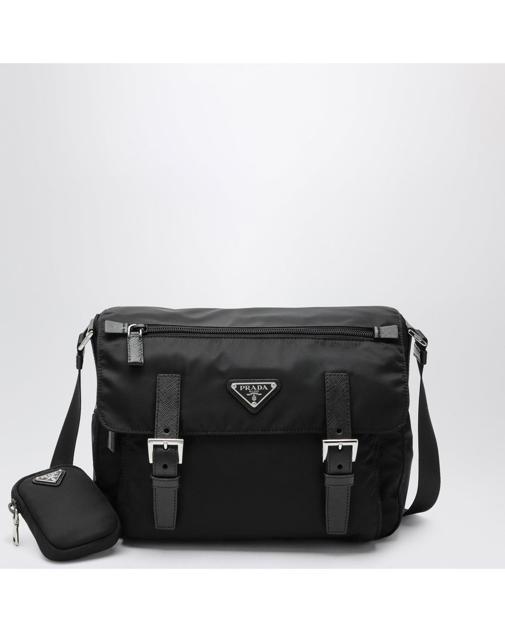 Prada Black Re-Nylon Medium Cross-Body Bag