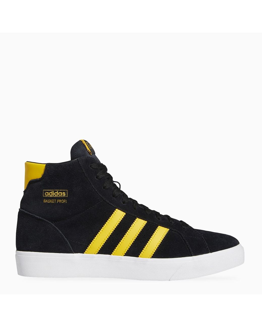 adidas Originals /yellow Basket Profi Sneakers in Black for Men | Lyst