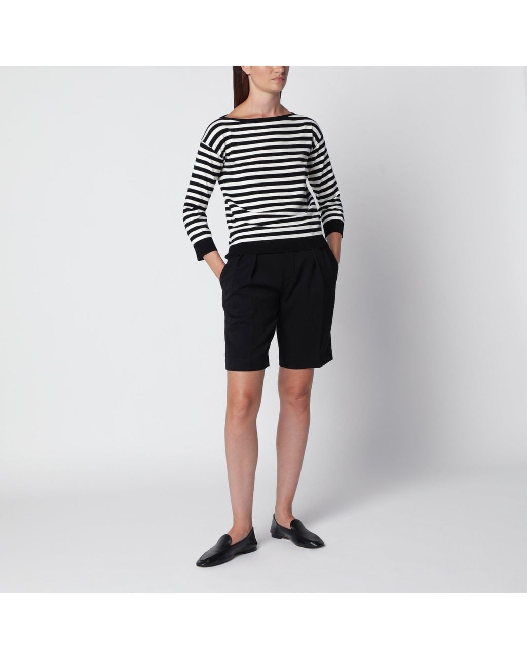 Weekend by Maxmara Black Ecru And Viscose Sweater