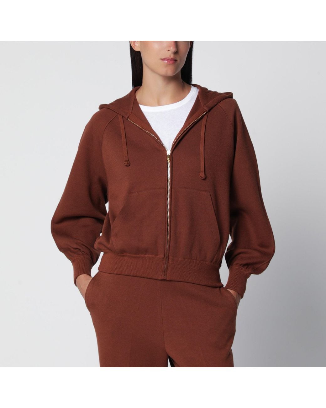 Loro Piana Brown Cotton Hoodie