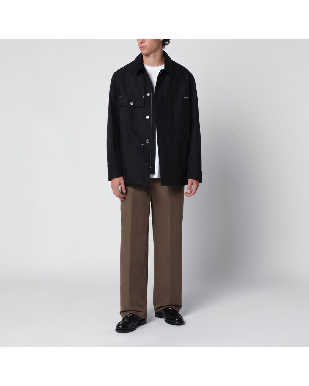 Prada Black Jacket With Corduroy Collar for men
