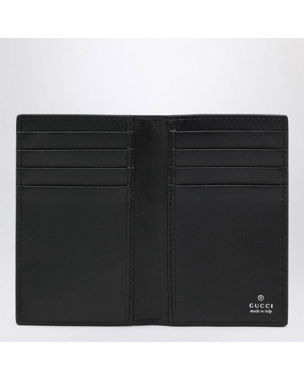 Gucci Schwarzer Langer Kartenhalter Mit Horsebit in Black für Herren
