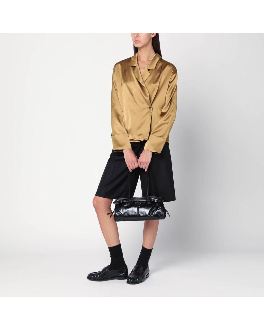 Loulou de Saison Natural Ochre Satin Persia Blouse