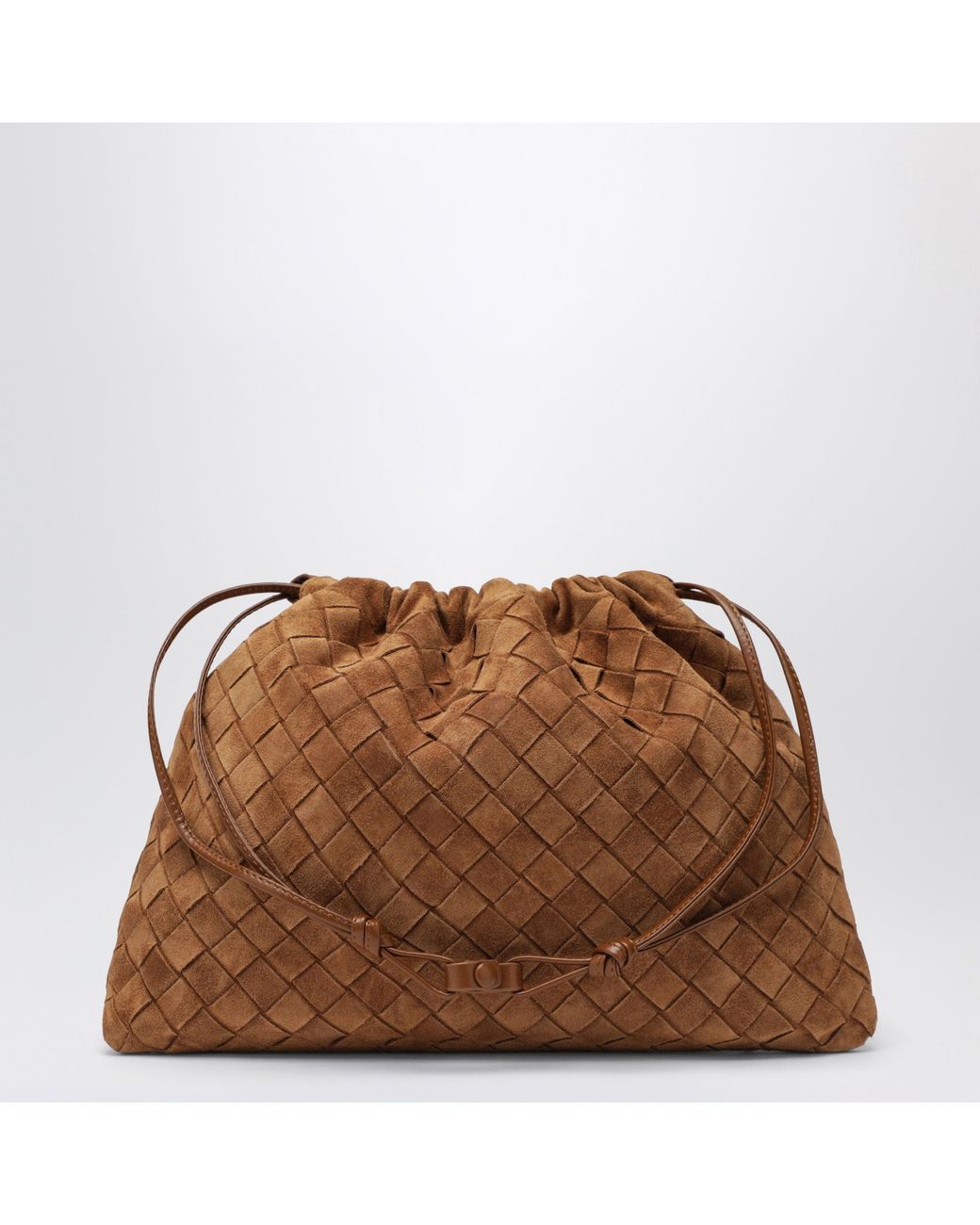 Bottega Veneta Brown Amber Suede Intrecciato Dust Bag