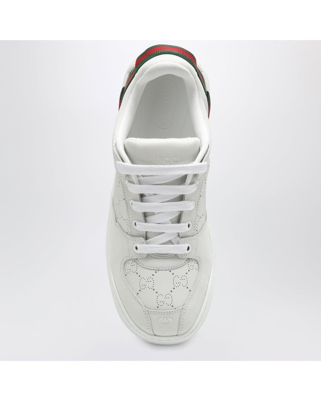 Gucci White Screener Mini Leather Sneakers