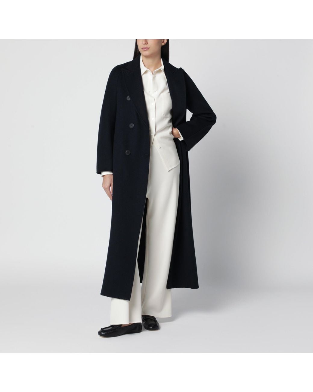 Max Mara Black Double-Breasted Coat