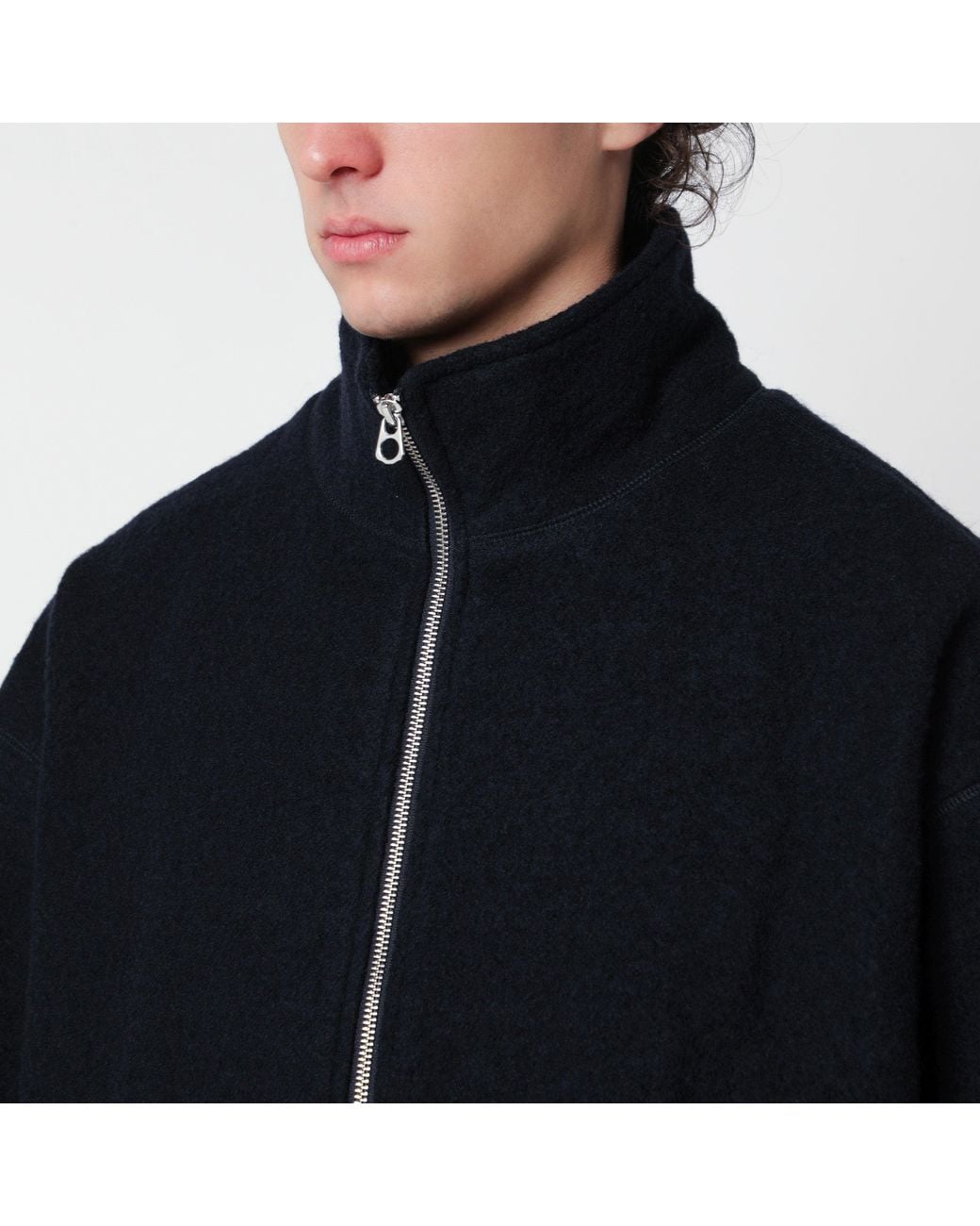 YMC Black Zip-Up Wool Jacket for men