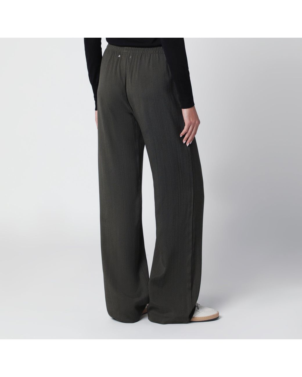 Golden Goose Deluxe Brand Black Dark Wool-Blend Trousers
