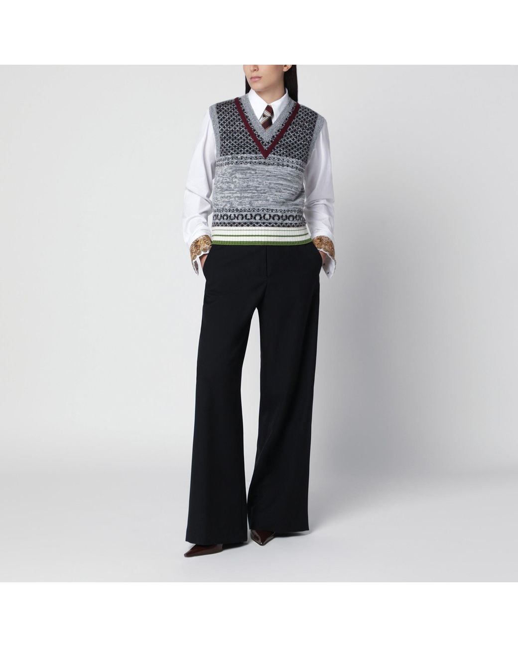 Dries Van Noten Black Penn Wool Trousers