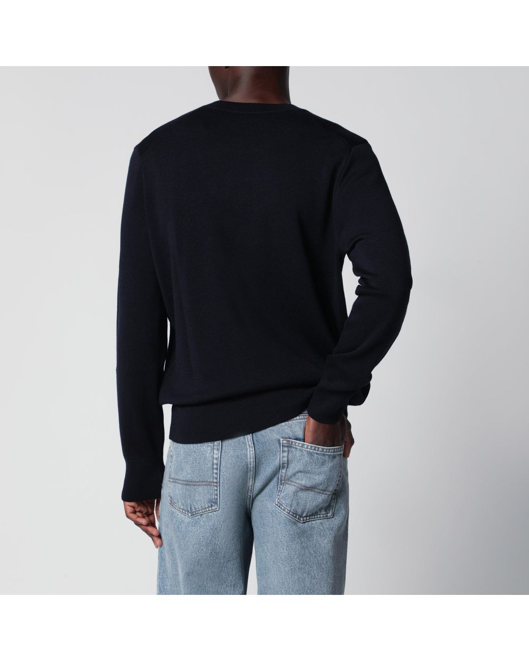 AMI Black Ami De Coeur Sweater for men