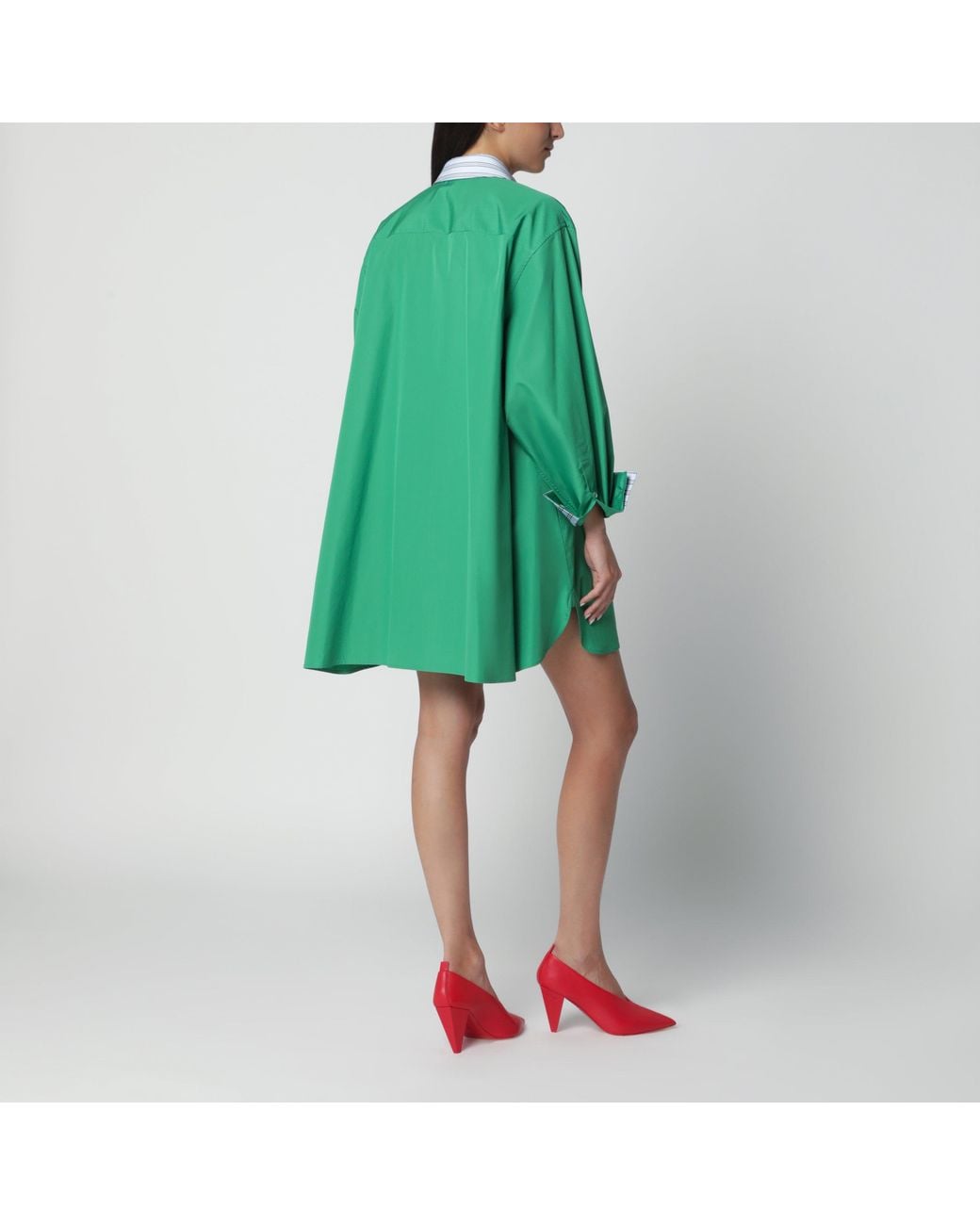 Loewe Green Cotton Shirt Dress