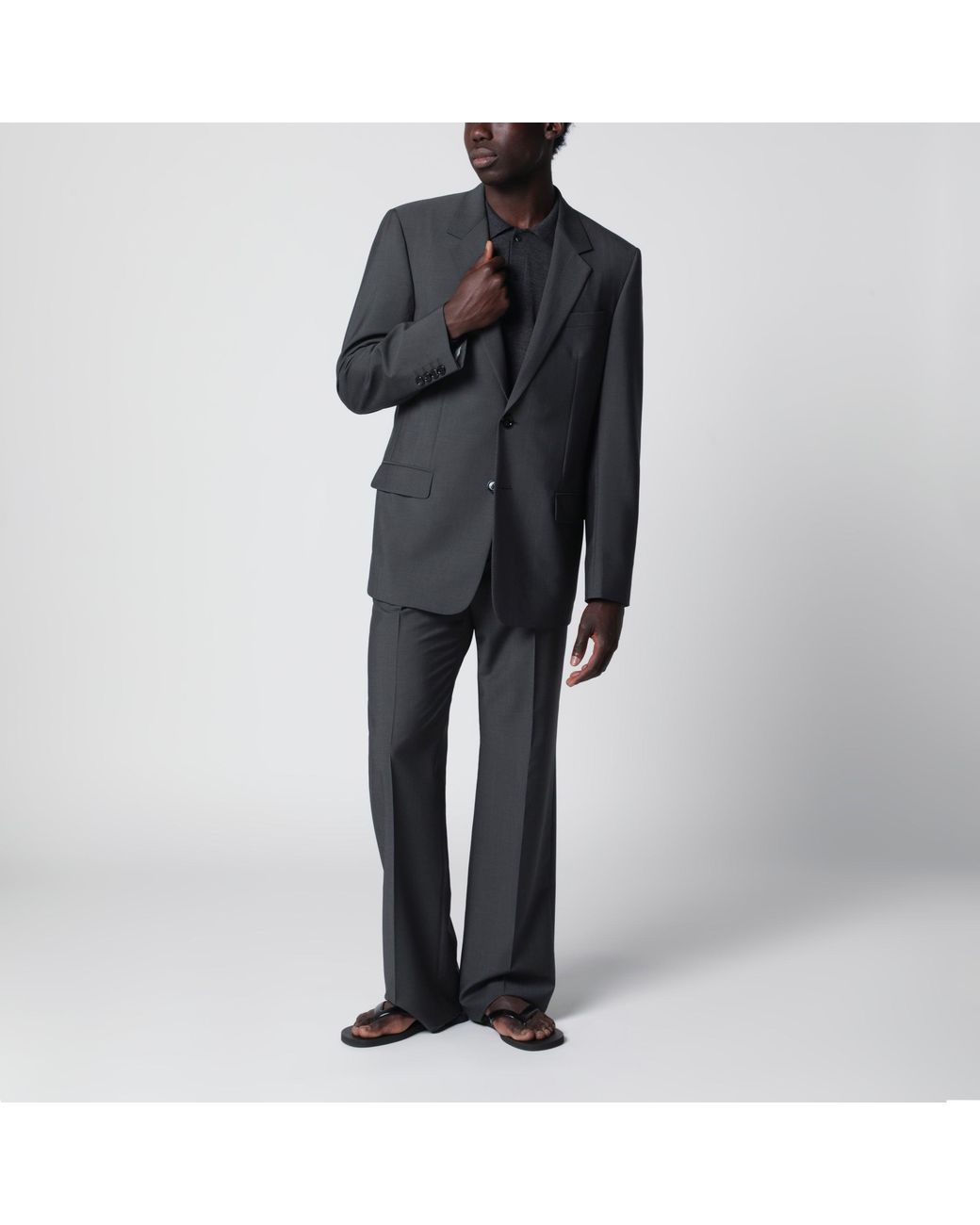 Valentino Black Single-Breasted Wool And Mohair Jacket for men