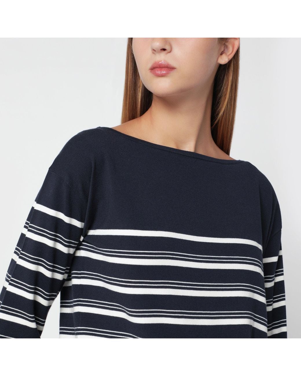 Weekend by Maxmara Blue And Striped Sweater