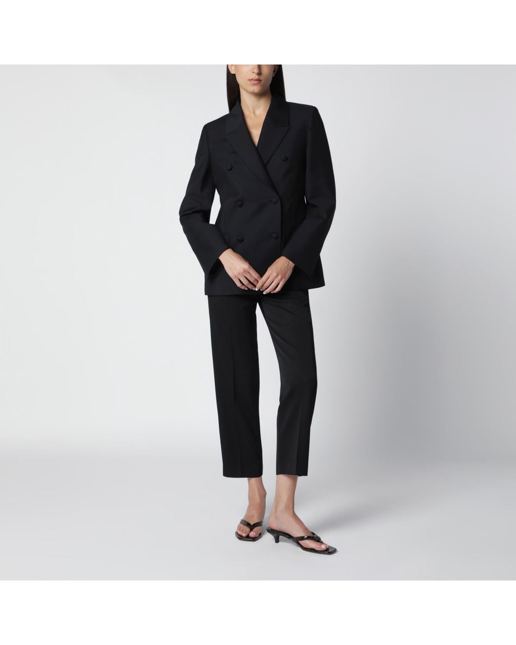 Rohe Black Mies Cigarette-Leg Trousers