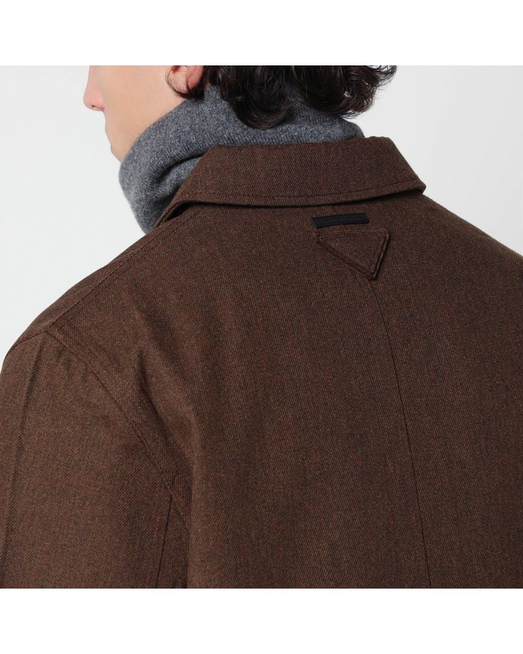 Prada Brown Ebony Shirt Jacket for men