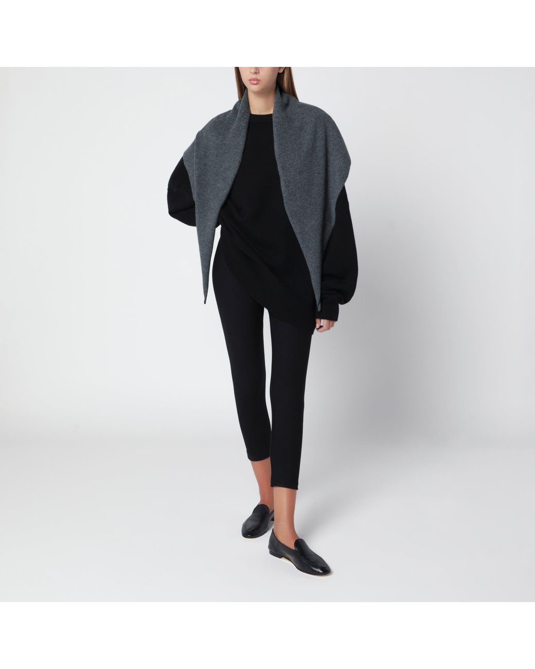 Extreme Cashmere Black Triangular Cashmere Scarf