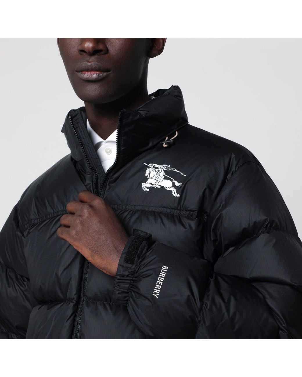 Burberry Black Highlands Nylon Down Jacket for men