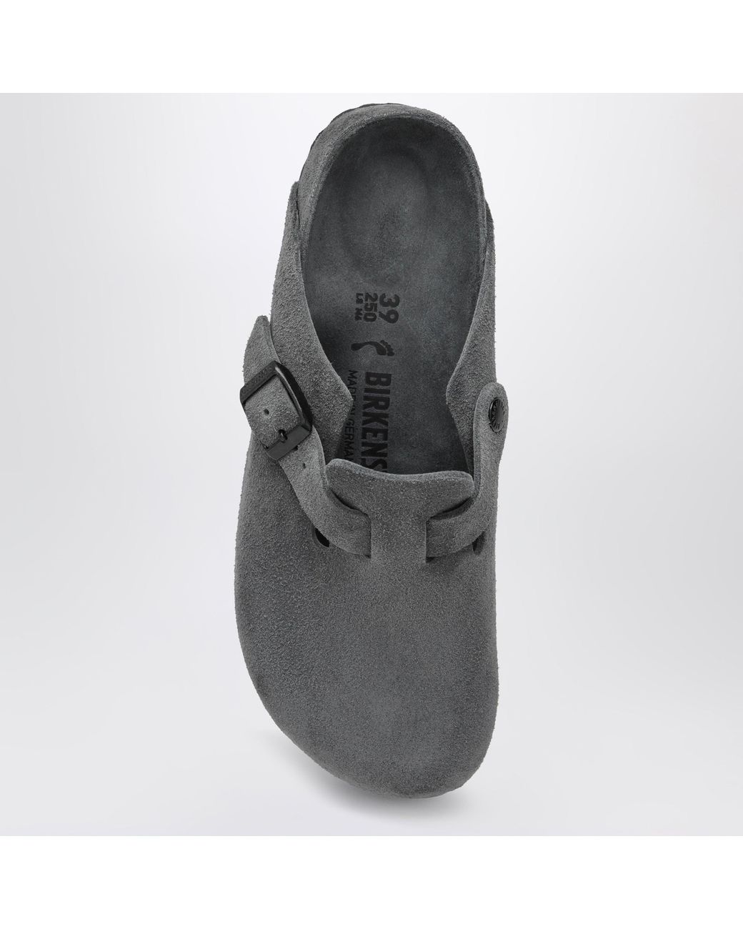 Birkenstock Black Boston Suede Clogs