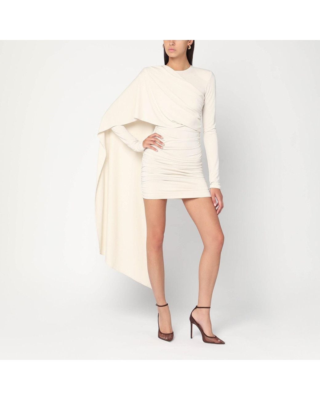 ANDAMANE Natural Xenia Ivory Mini Dress