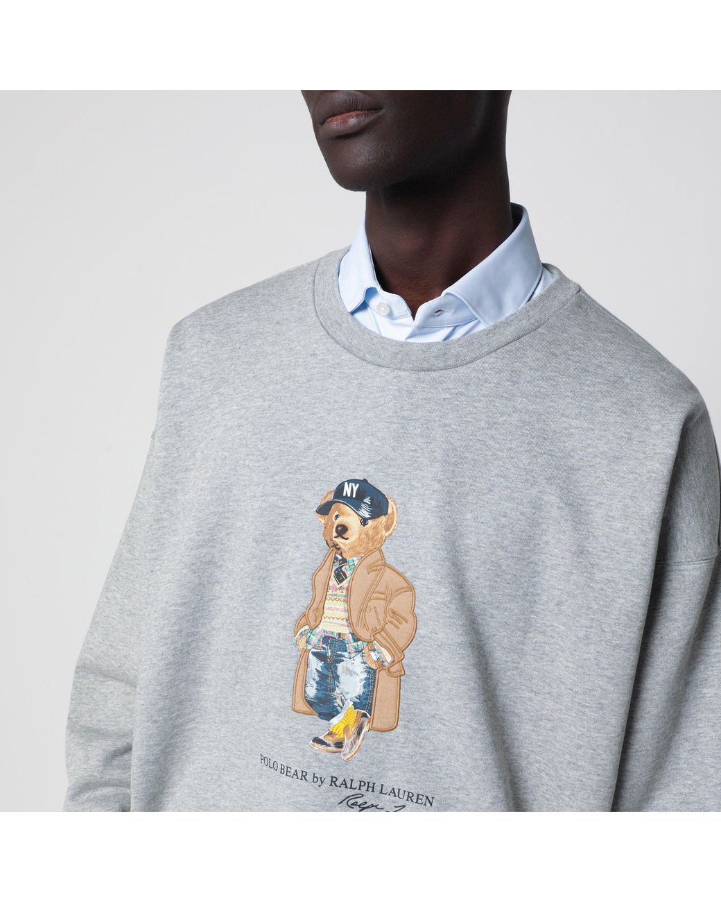 Polo Ralph Lauren Gray Polo Bear Vintage-Fit Cotton Sweatshirt for men
