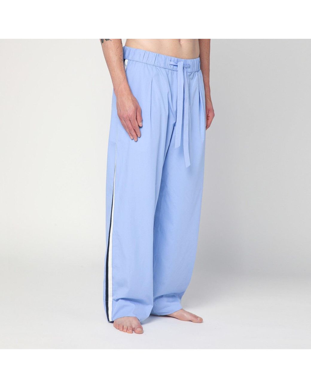 Tekla Blue Cornflower Pyjama Pants for men