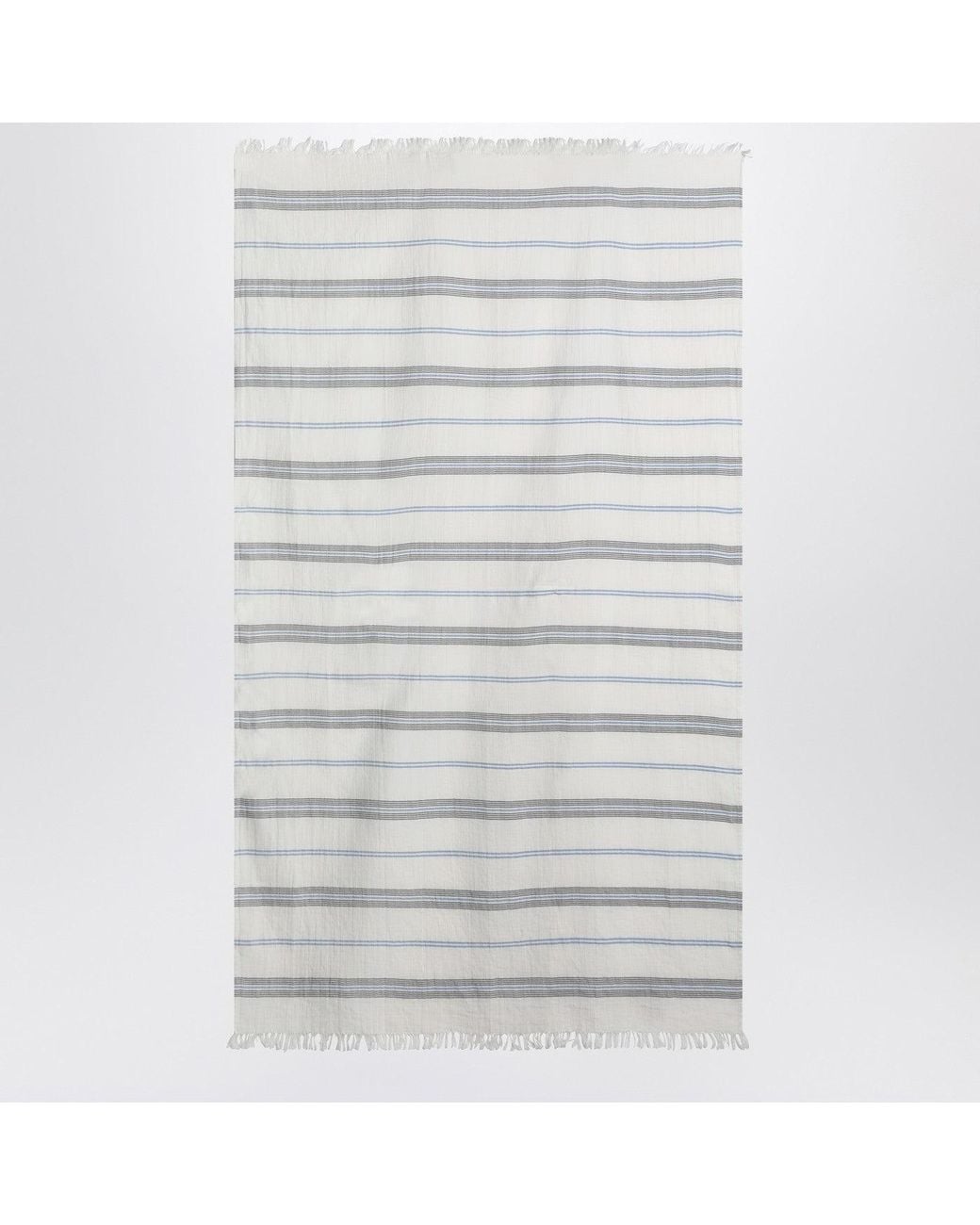 Tekla Gray Beach Towel With Striped Pattern for men