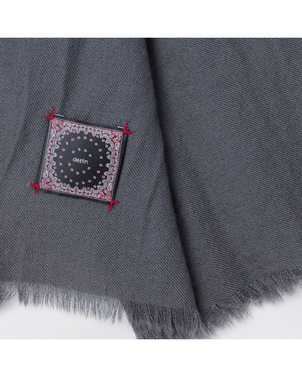 Destin Gray Wool Scarf for men