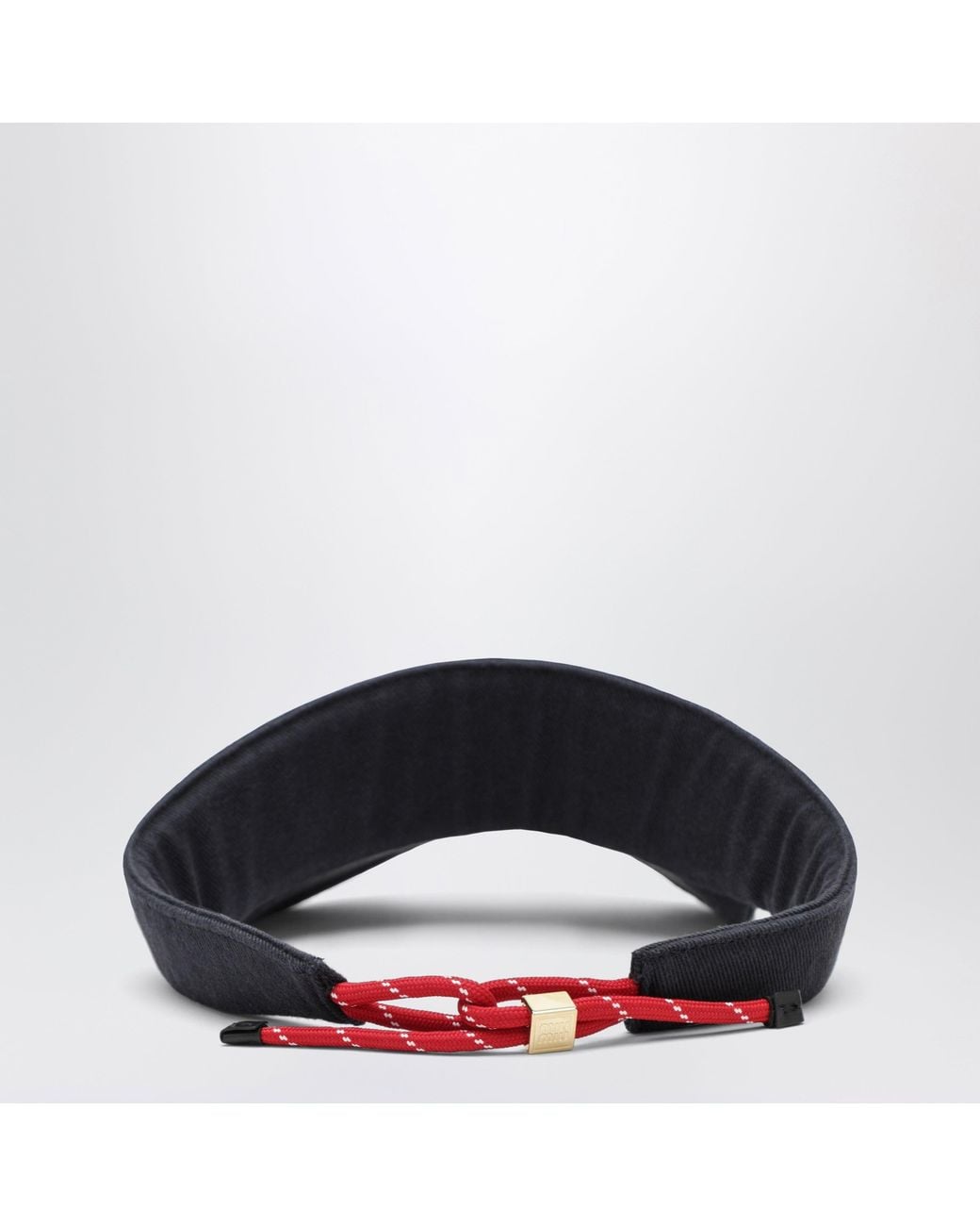 Miu Miu Black Cotton Visor With Logo